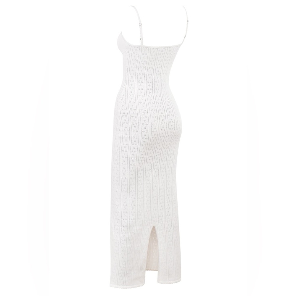 House of CB MYLA White Knit Maxi Dress women’s size XS NWT - Picture 11 of 16